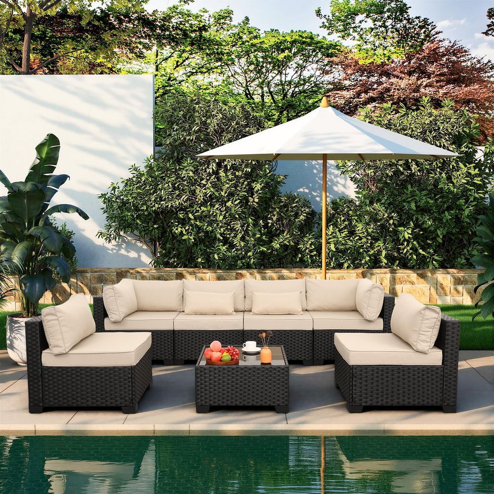 Outdoor Furniture Rattan - Patio Furniture Set, 5 Pieces Outdoor