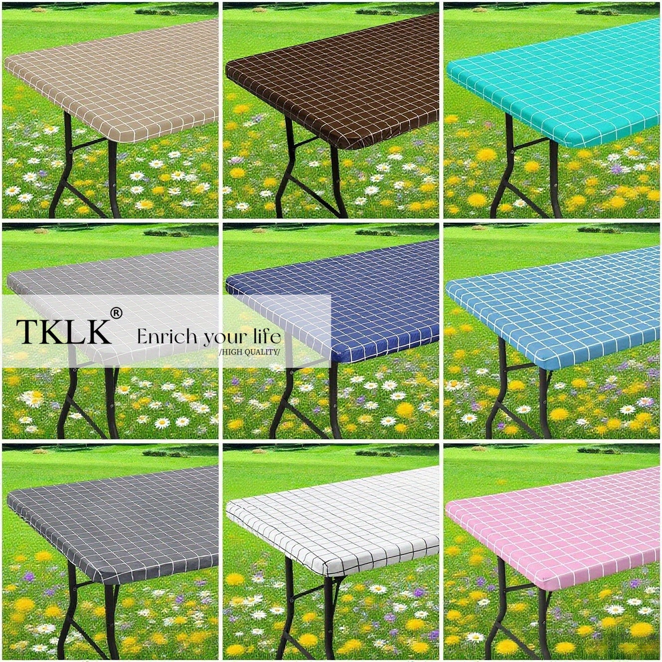 Outdoor Furniture Sofa - Rectangle Table Cloth, Elastic Polyster Table