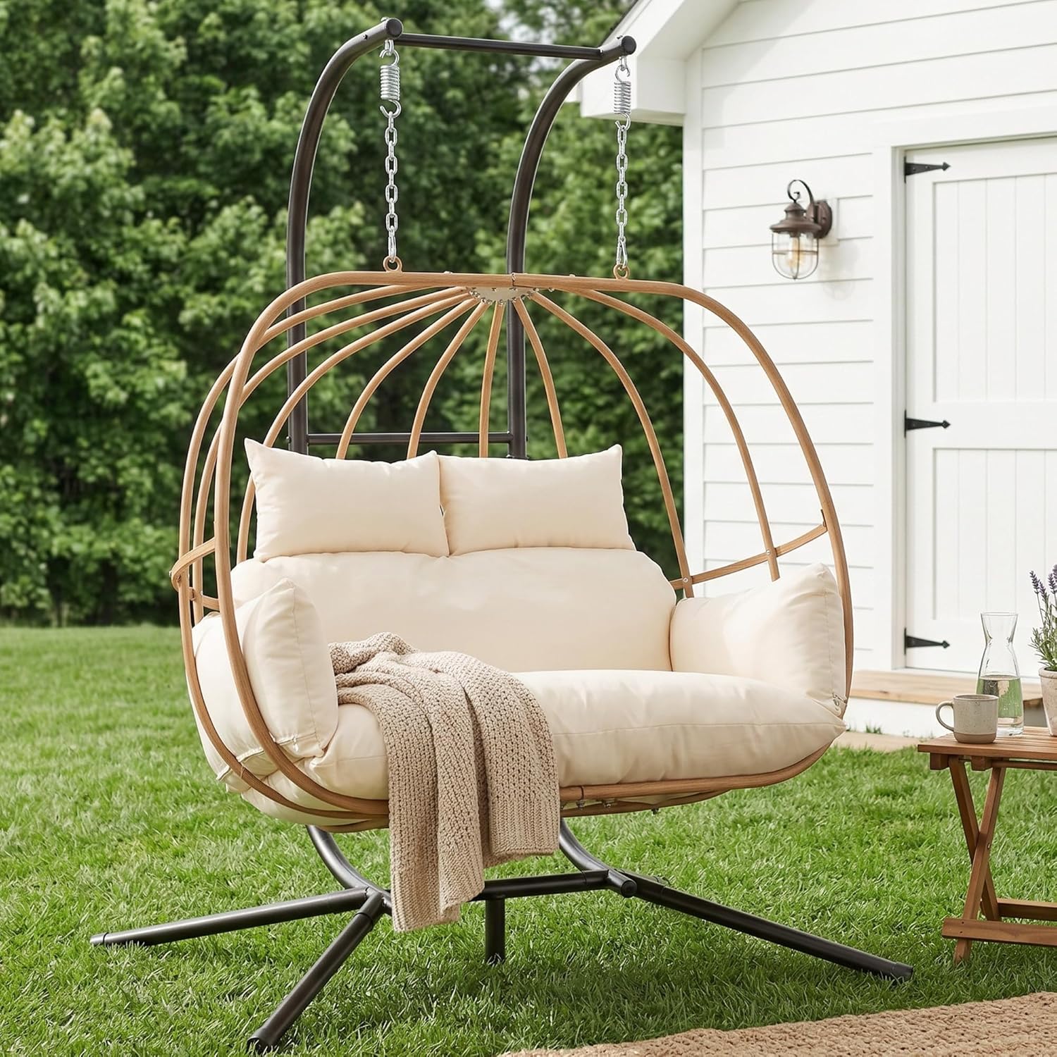 Outdoor Furniture Egg Chair - 2 Person All Weather Egg Chair