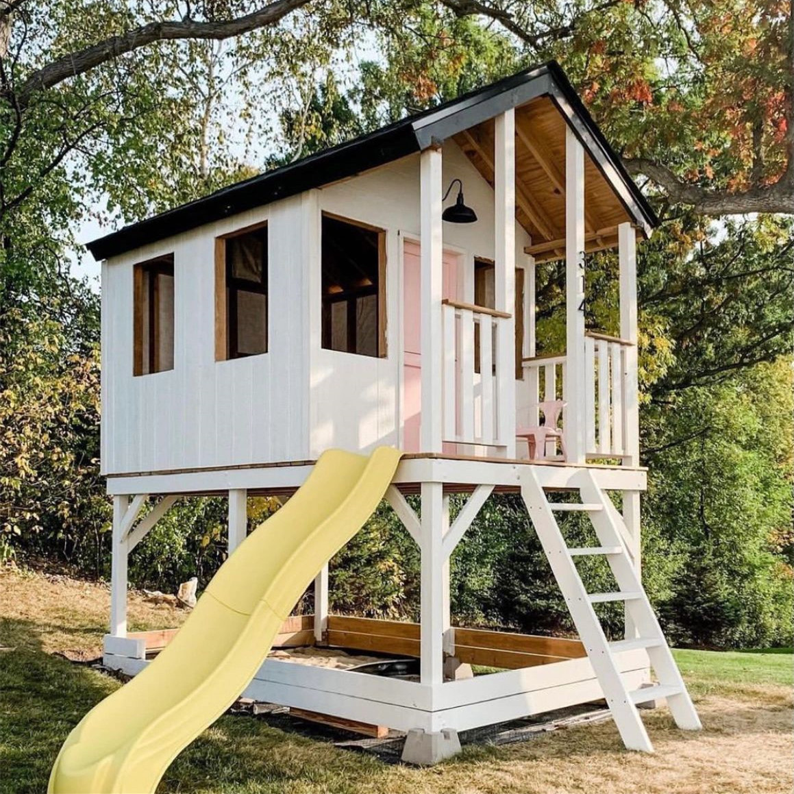 Outdoor Furniture Gazebo - Kindergarten Playhouse Outdoor Assembly Slide Tree
