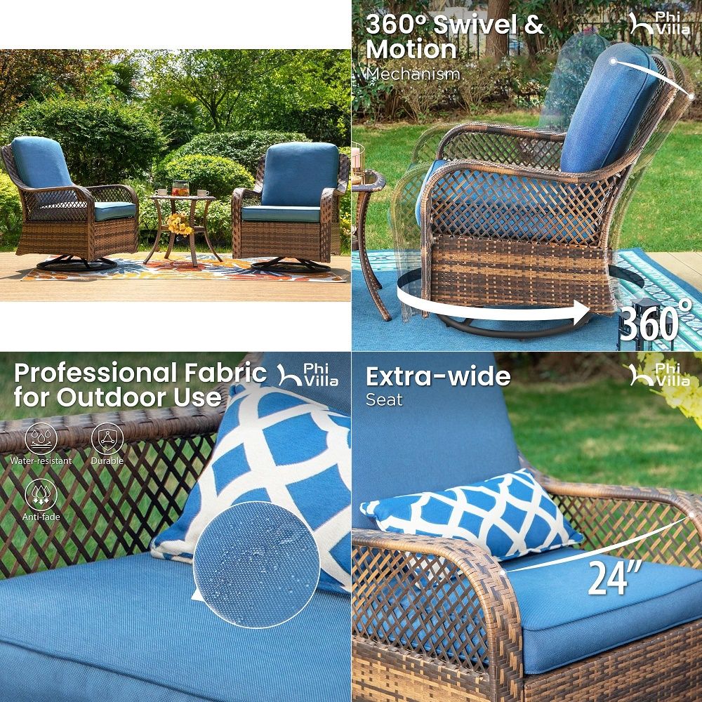 Outdoor Furniture Rattan - Oversized Outdoor Wicker Patio Furniture Set