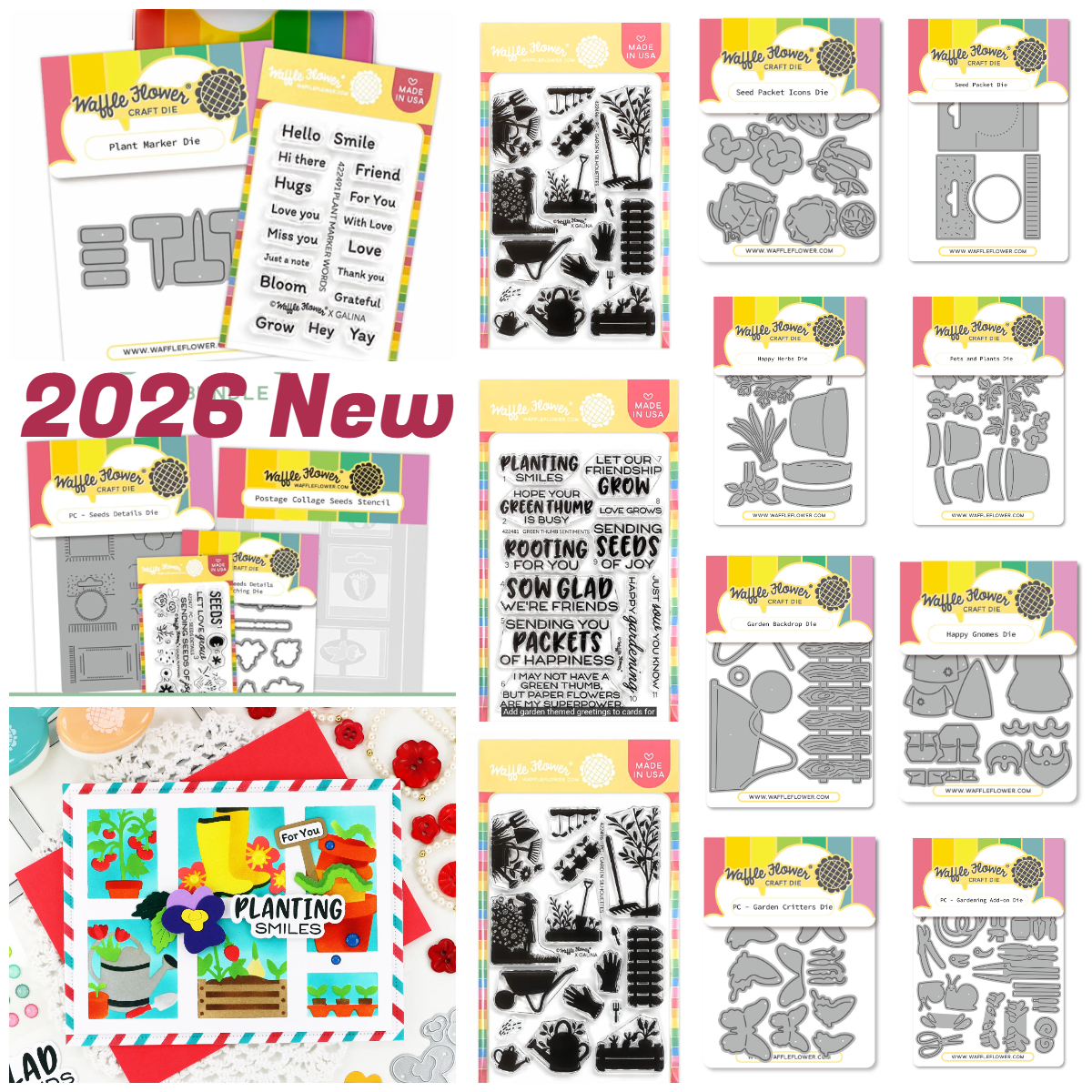 Outdoor Furniture Sunbrella - Postage Collage Gardening Add-ons Waffle Metal