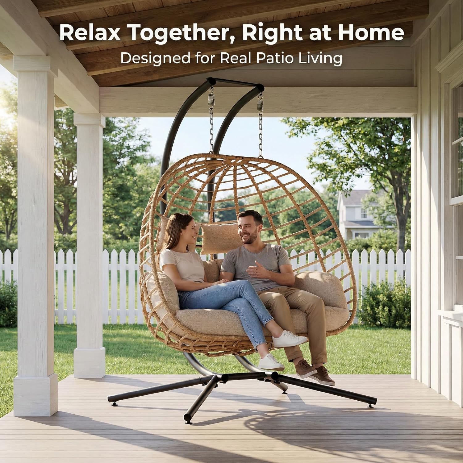 Double Hanging Egg Chair with  - Hanging Egg Chair 리뷰 및 가격