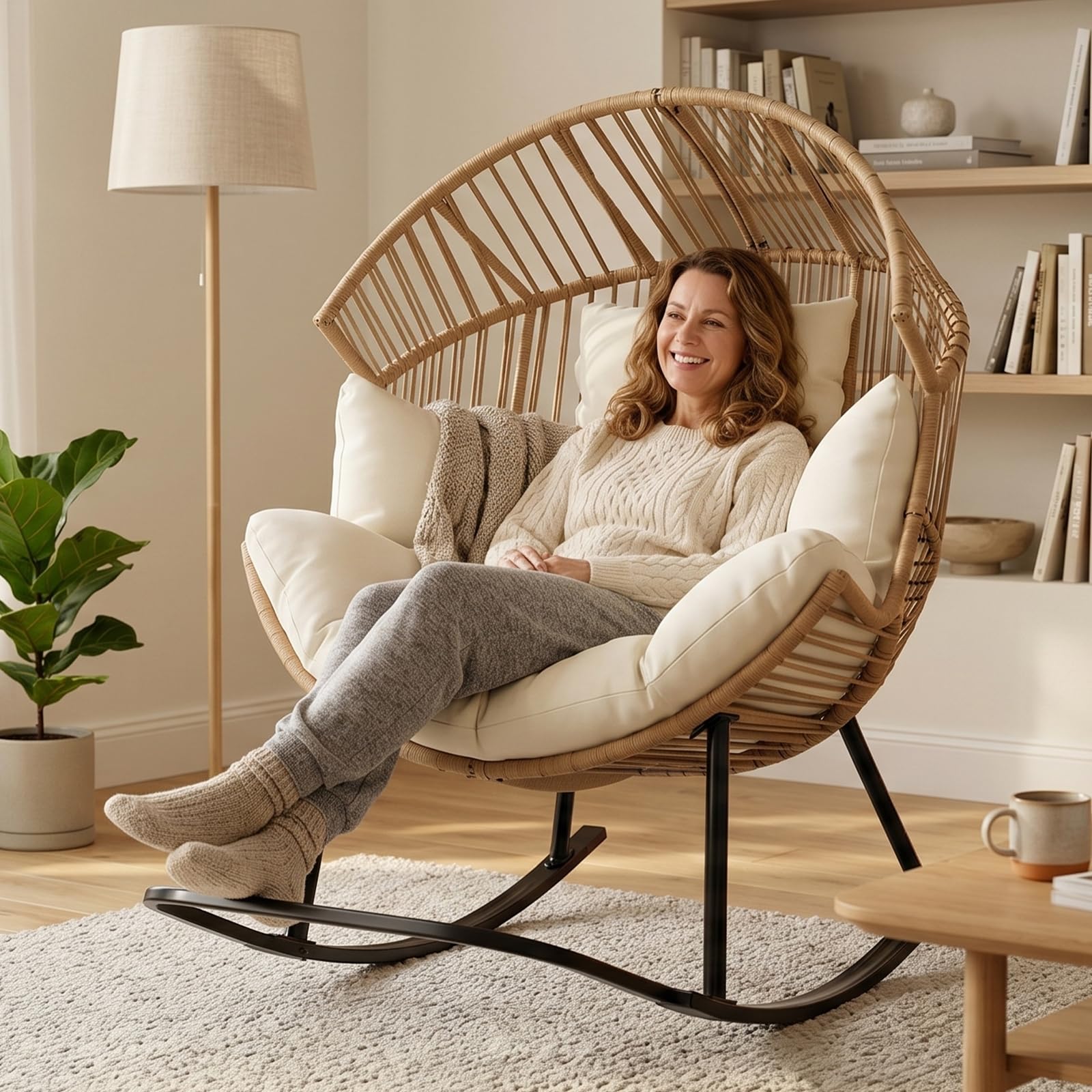 Oversized Ergonomic Wicker Roc - Outdoor Furniture Egg Chair 리뷰 및 가격