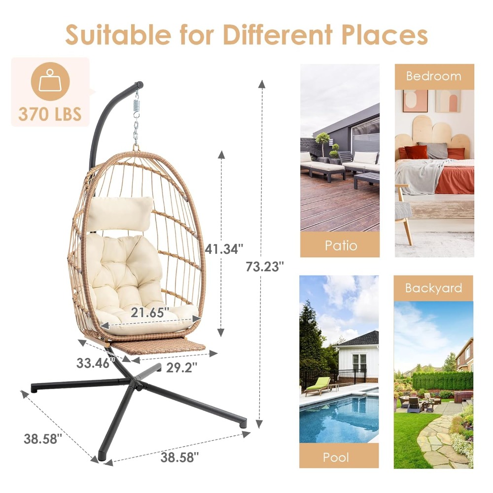 Hanging Egg Chair with Stand a - Hanging Egg Chair 리뷰 및 가격