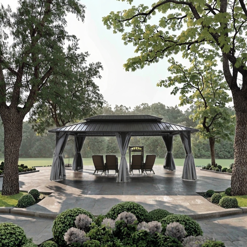 Outdoor Aluminum Frame Canopy  - Outdoor Furniture Gazebo 리뷰 및 가격