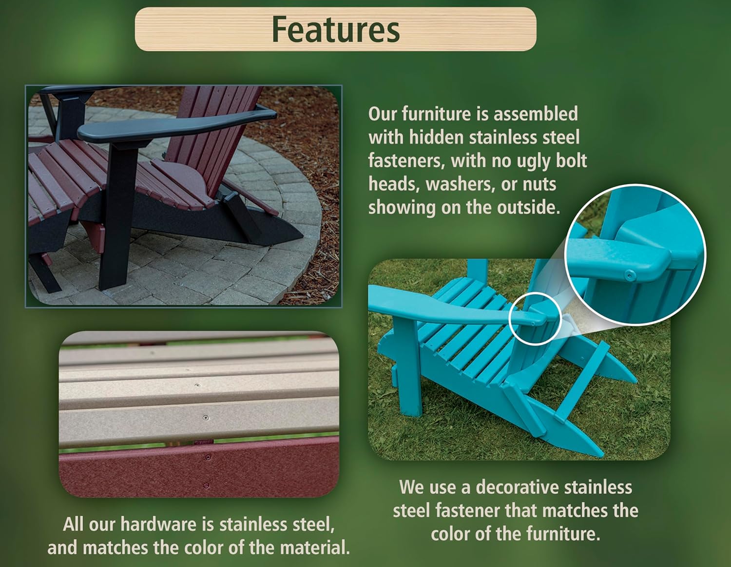 Poly Lumber Wood 5FT Logan Por - Outdoor Furniture Polywood 리뷰 및 가격