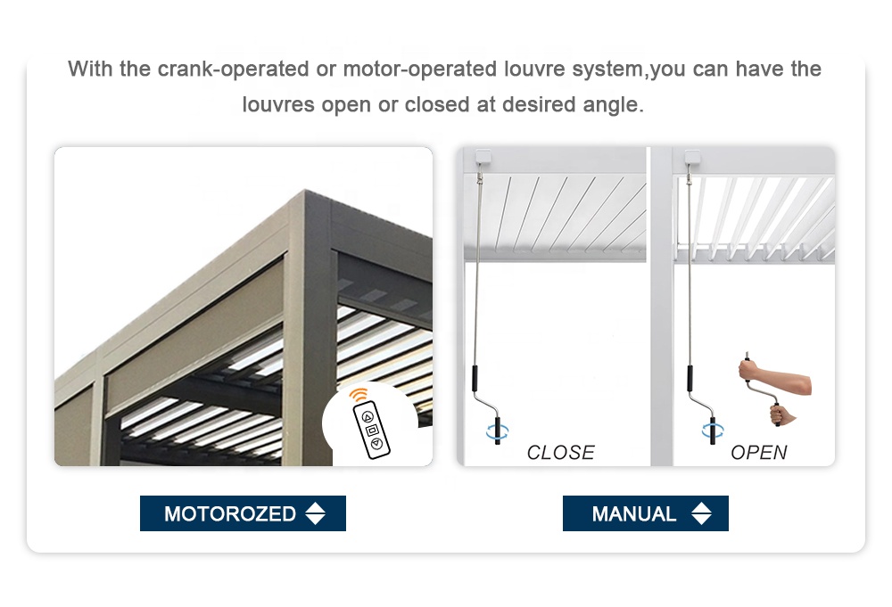 Louvered Aluminum Pergola Adju - Outdoor Furniture Gazebo 리뷰 및 가격