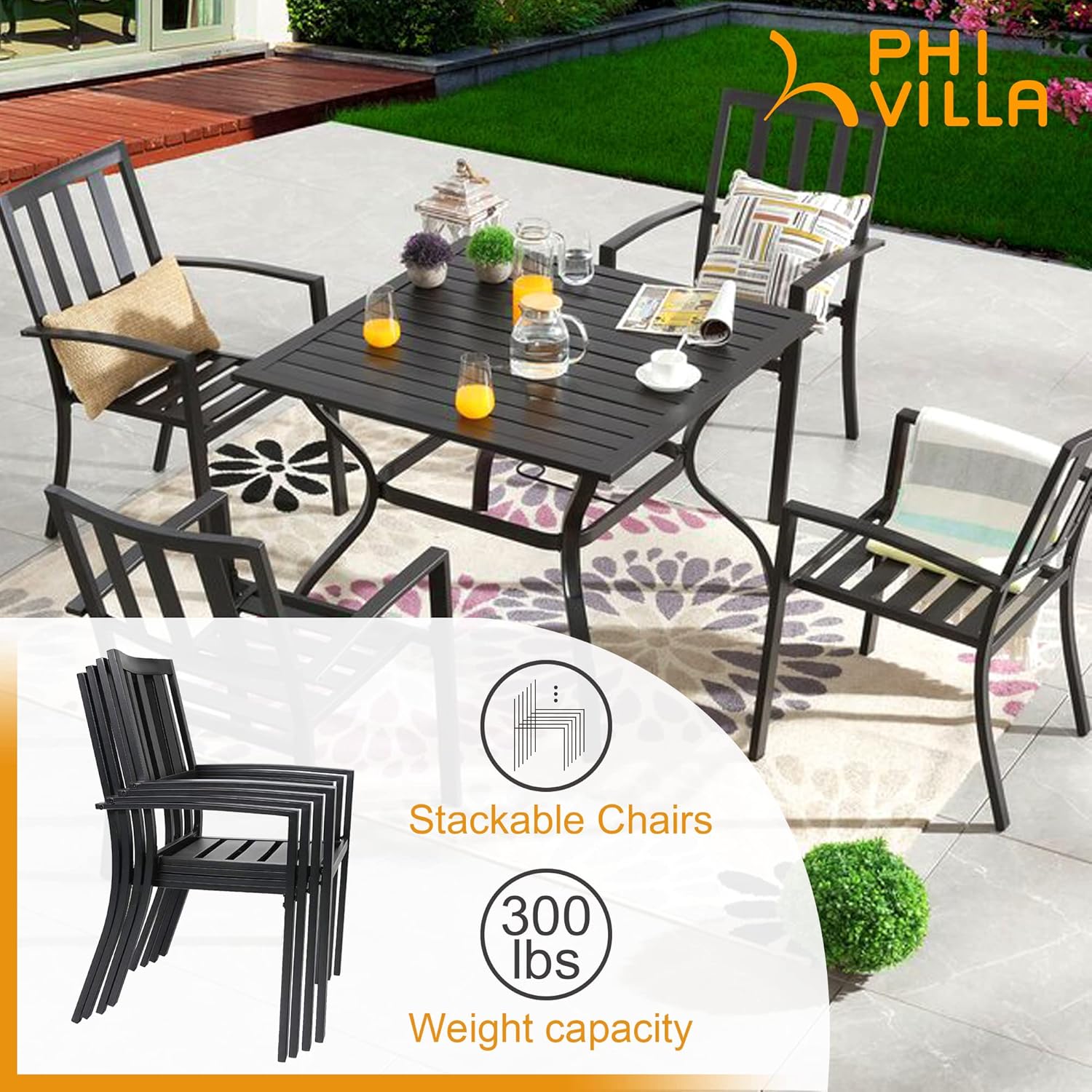 2-Pack Stackable Wrought-Iron  - Outdoor Furniture Diy 리뷰 및 가격
