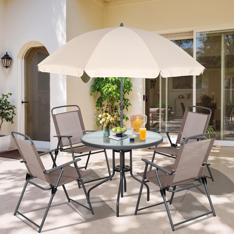 Vongrasig 6 Pieces Folding Pat - Outdoor Furniture Polywood 리뷰 및 가격