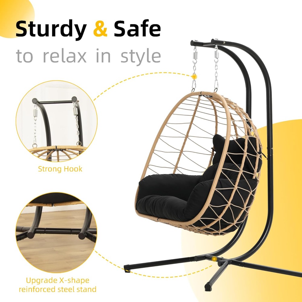 Double Indoor/Outdoor Wicker S - Outdoor Furniture Egg Chair 리뷰 및 가격