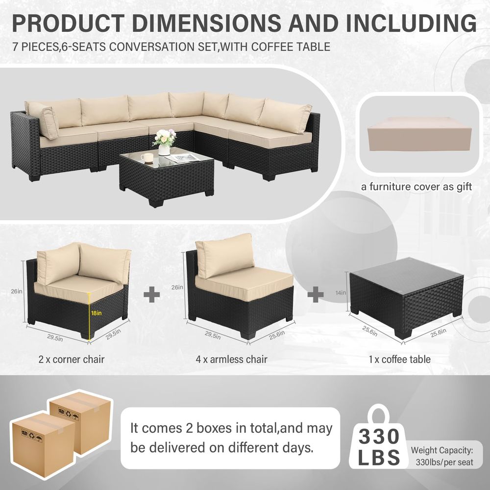 Patio Furniture Set, 5 Pieces  - Outdoor Furniture Rattan 리뷰 및 가격