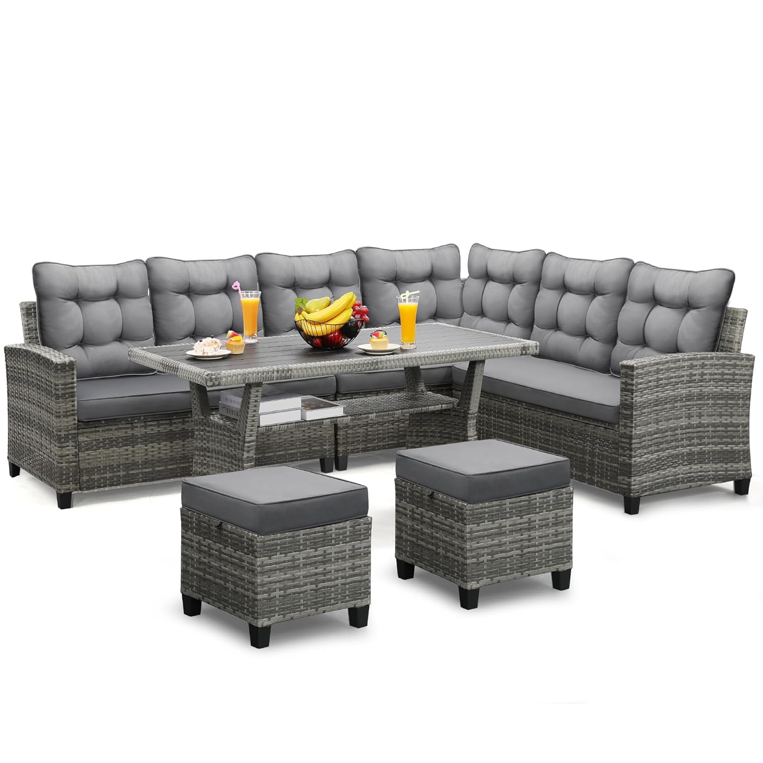 6-Piece Patio Sectional Sofa D - Outdoor Furniture Luxury 리뷰 및 가격