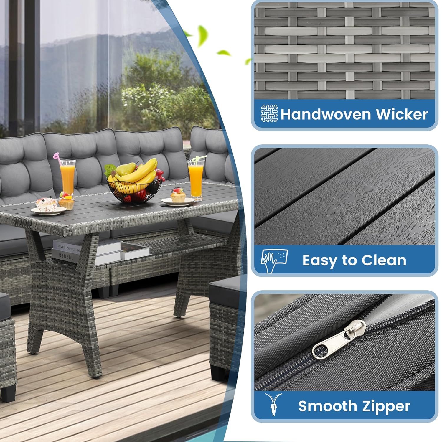 6-Piece Patio Sectional Sofa D - Outdoor Furniture Luxury 리뷰 및 가격