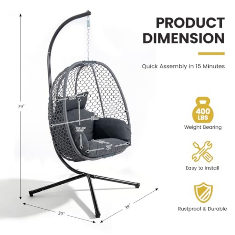 Egg Chair Outdoor with Stand,  - Outdoor Furniture Egg Chair 리뷰 및 가격