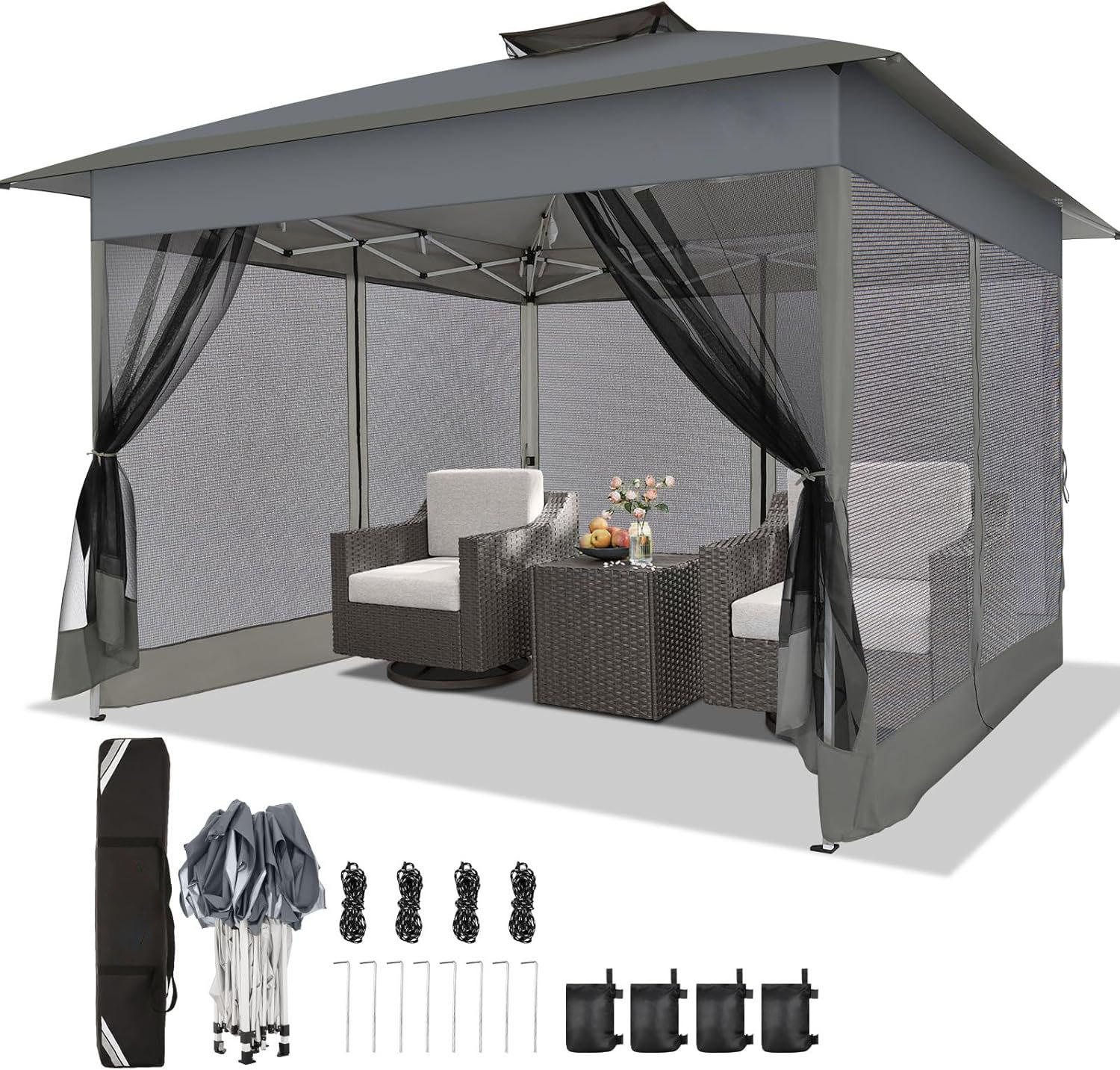 13x13ft Gazebo Pop Up Canopy T - Outdoor Furniture Gazebo 리뷰 및 가격