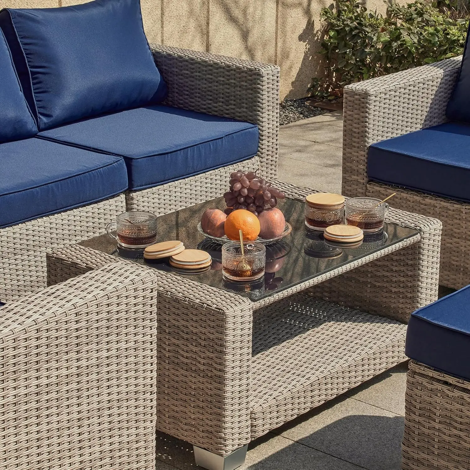 %a 7 Pieces Outdoor Patio Furn - Outdoor Furniture Rattan 리뷰 및 가격