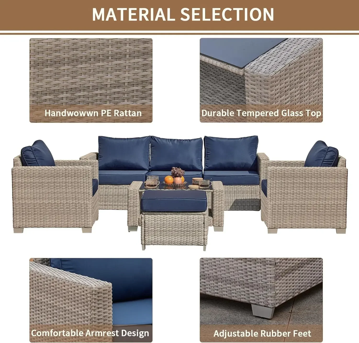 %a 7 Pieces Outdoor Patio Furn - Outdoor Furniture Rattan 리뷰 및 가격
