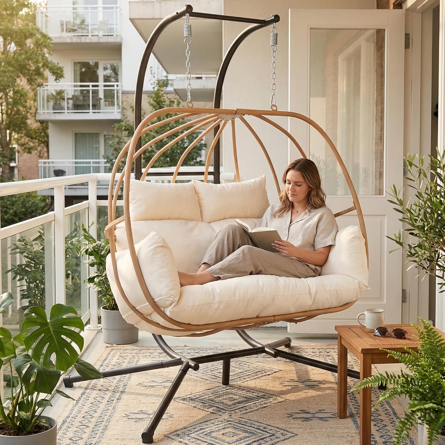 2 Person All Weather Egg Chair - Outdoor Furniture Egg Chair 리뷰 및 가격