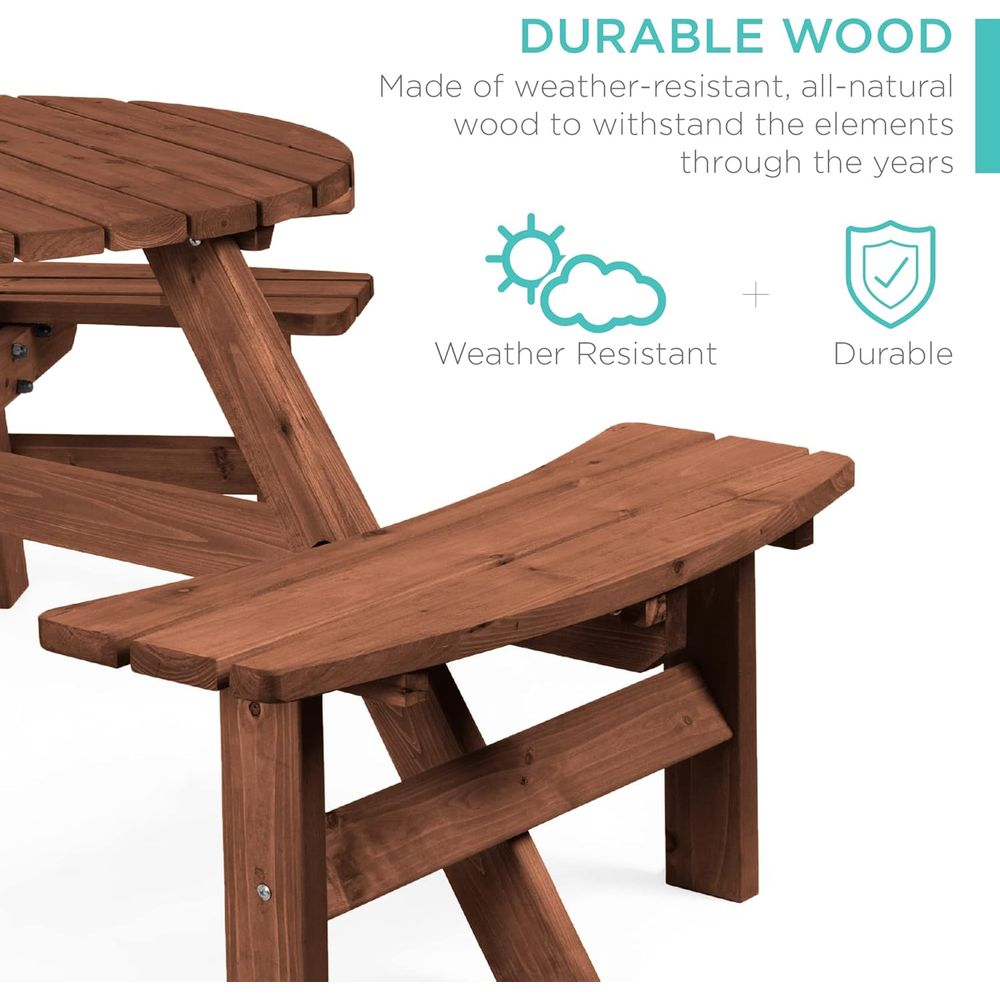 6-Person Circular Outdoor Wood - Outdoor Furniture Diy 리뷰 및 가격