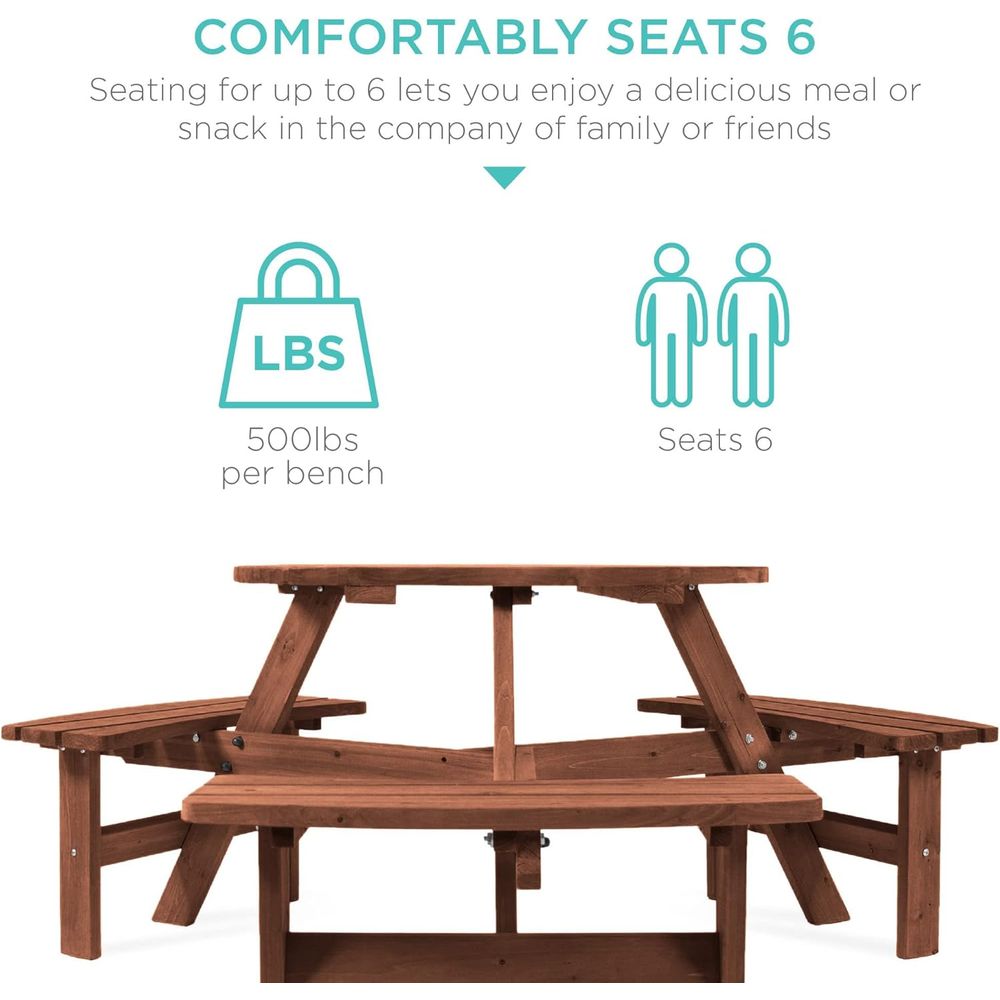 6-Person Circular Outdoor Wood - Outdoor Furniture Diy 리뷰 및 가격