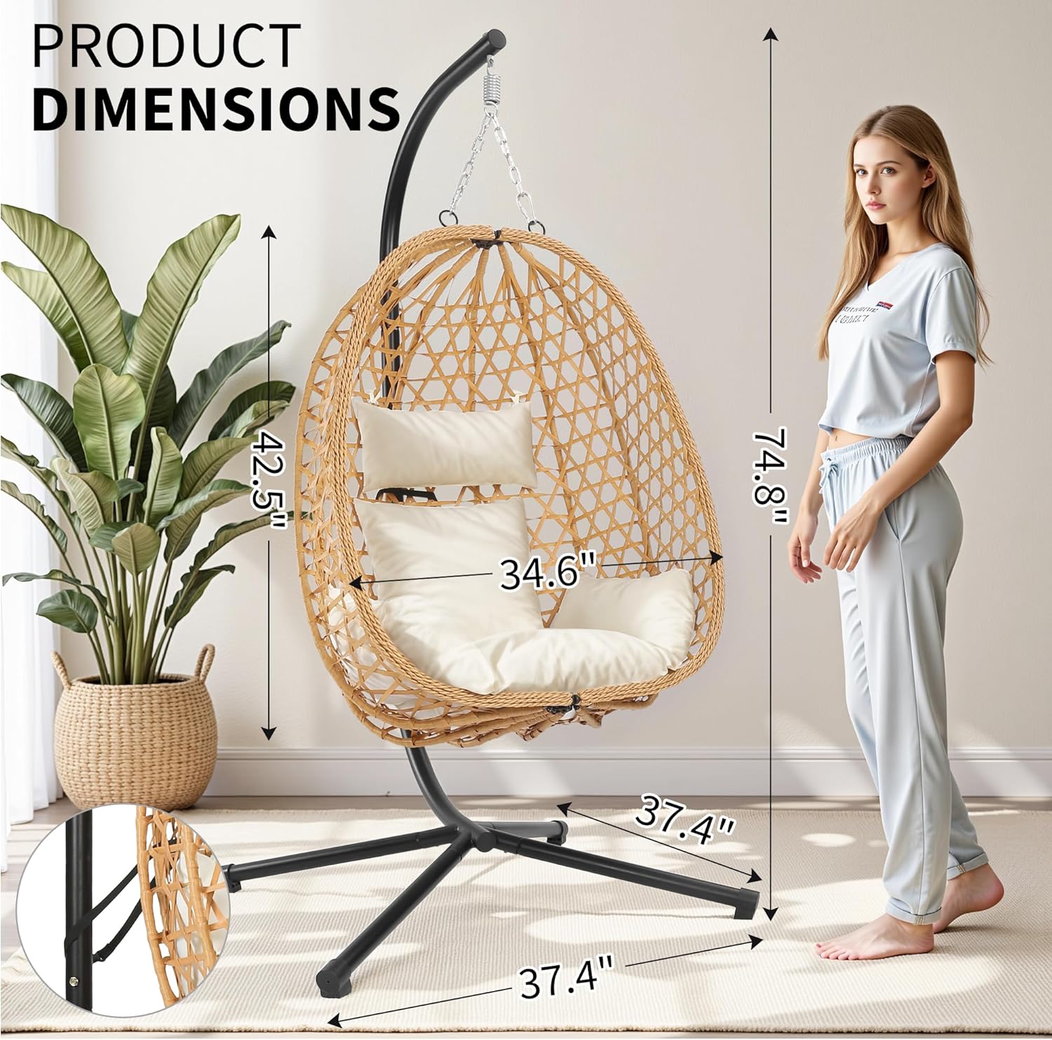 ！@Dwoo Garden Rattan Swing Han - Outdoor Furniture Egg Chair 리뷰 및 가격