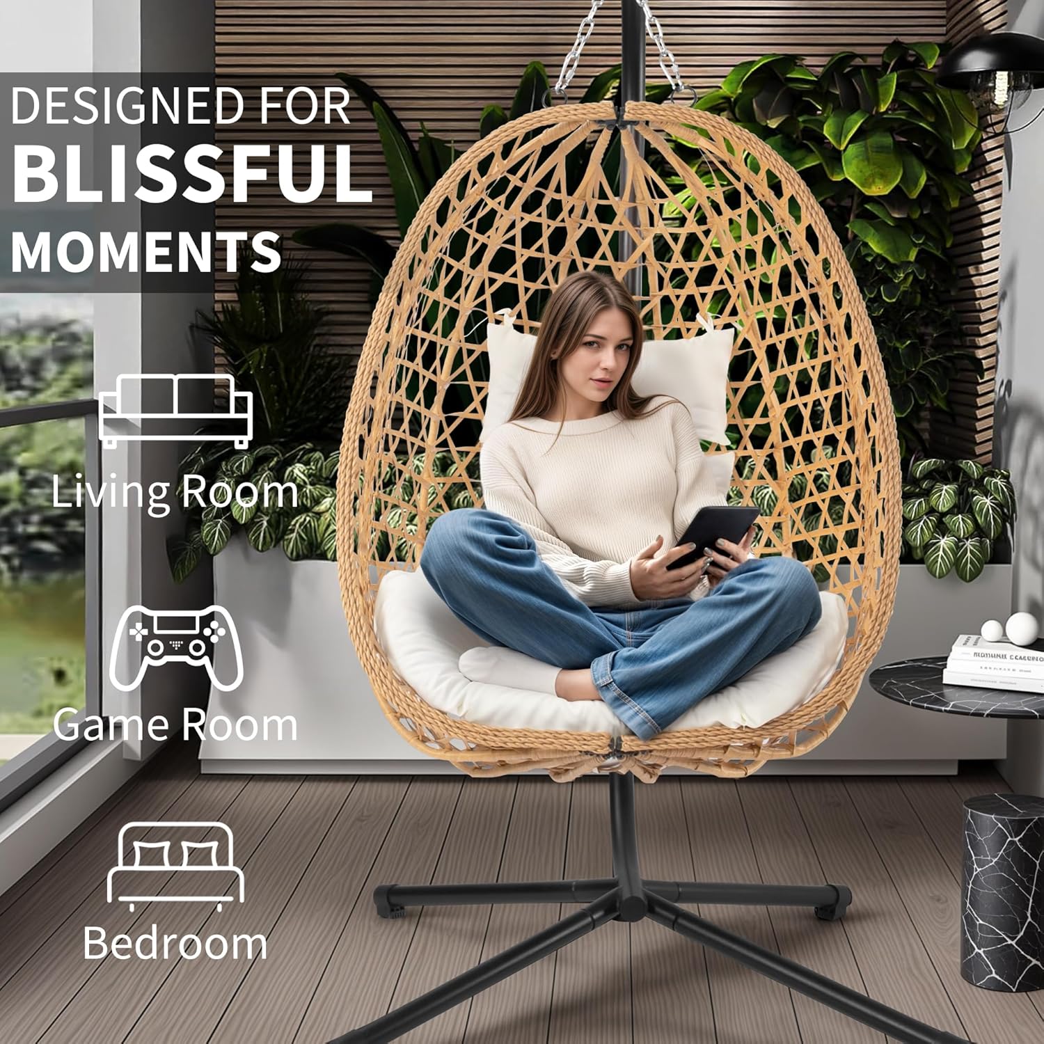 ！@Dwoo Garden Rattan Swing Han - Outdoor Furniture Egg Chair 리뷰 및 가격