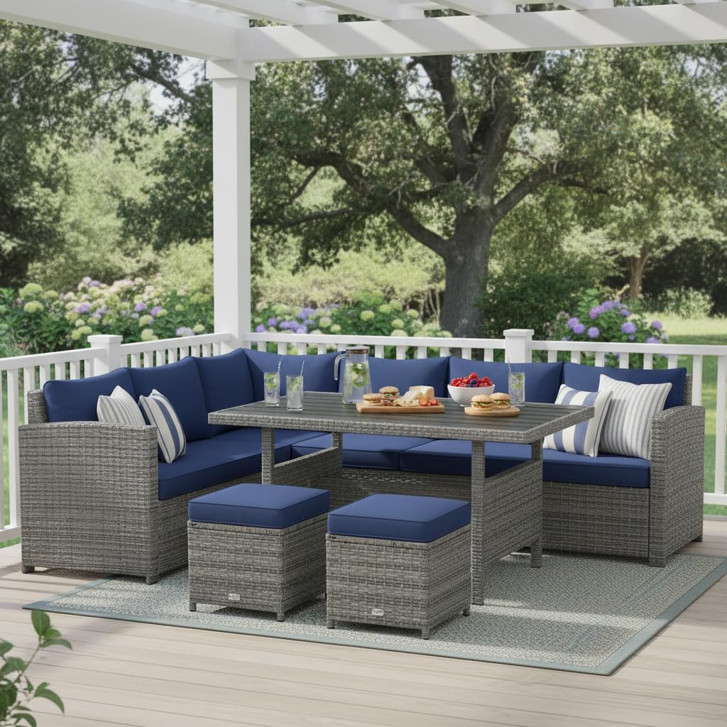 7 Piece All Weather Wicker Pat - Outdoor Furniture Europe 리뷰 및 가격