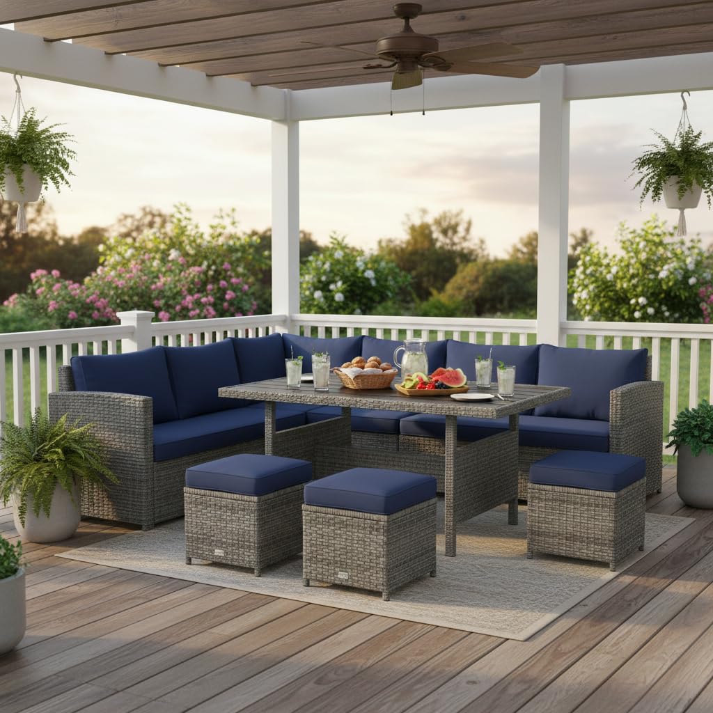 7 Piece All Weather Wicker Pat - Outdoor Furniture Europe 리뷰 및 가격