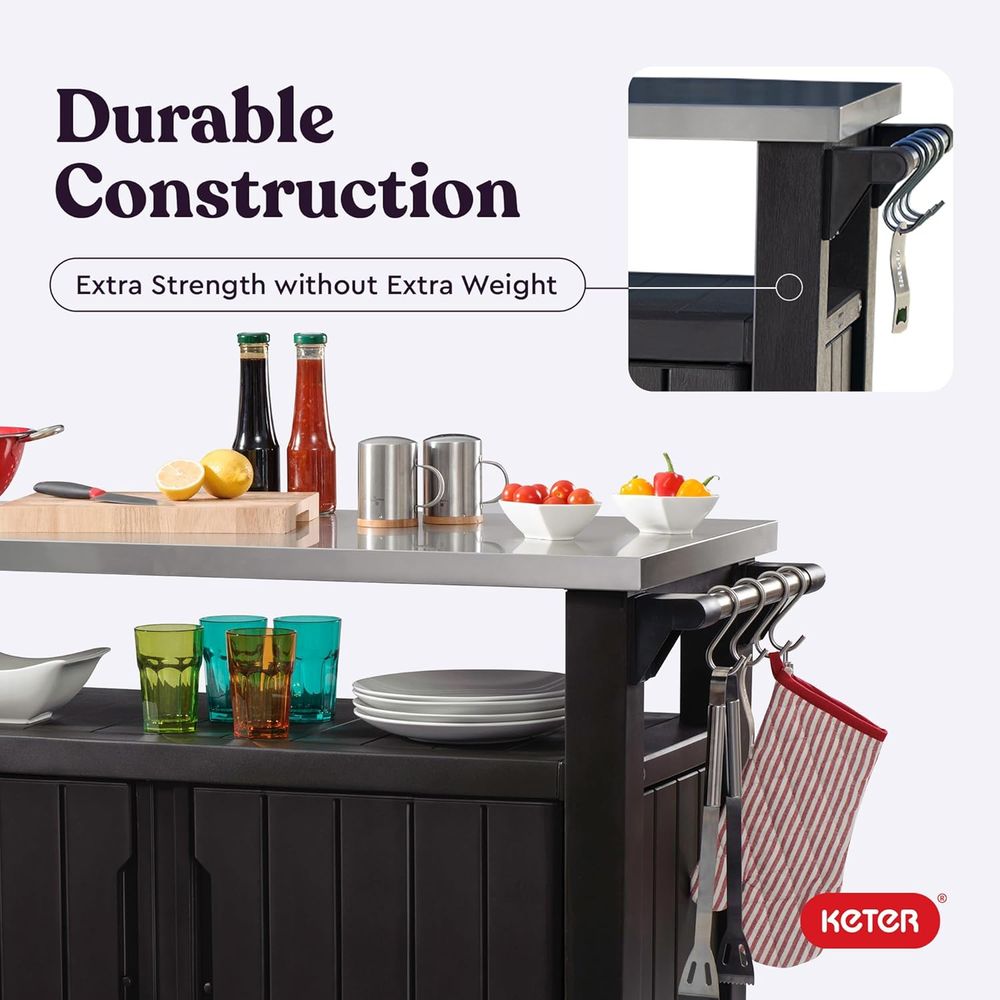 Outdoor Rolling Table Cart for - Outdoor Furniture Europe 리뷰 및 가격