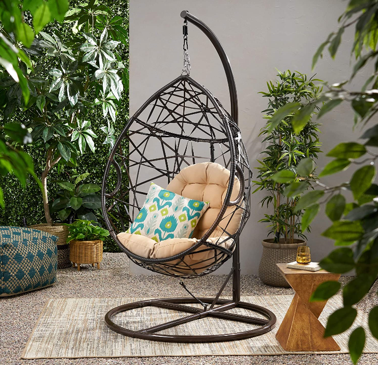 New Design Brown Rattan Swing  - Hanging Egg Chair 리뷰 및 가격