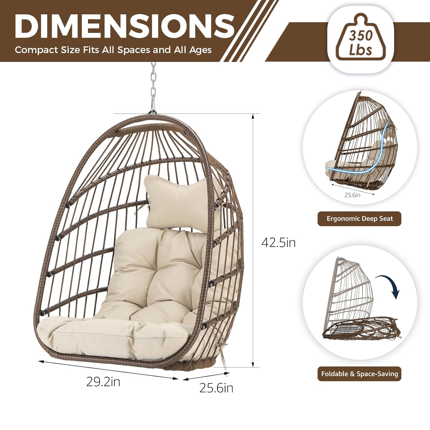 Outdoor Hanging Egg Chair With - Hanging Egg Chair 리뷰 및 가격
