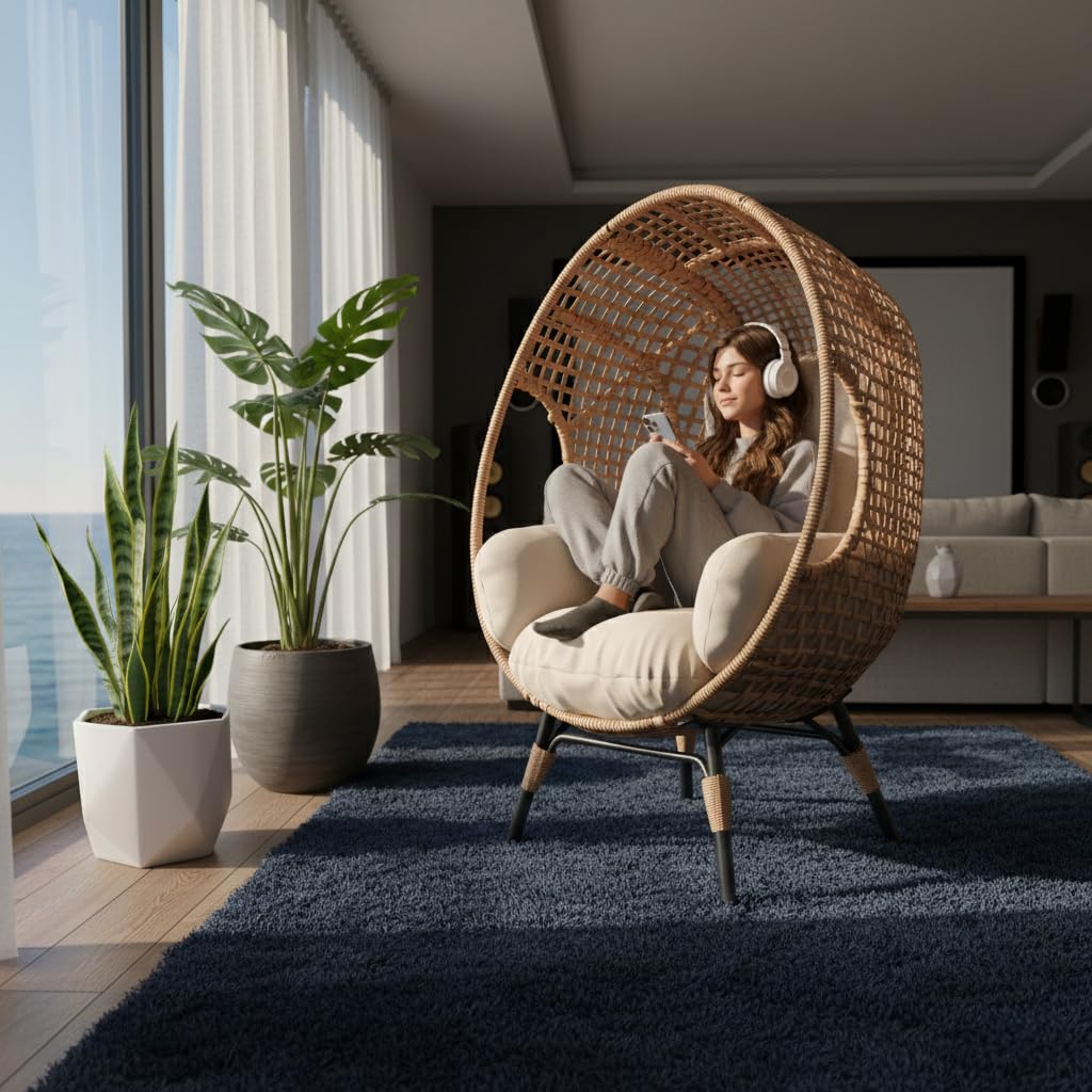 Elegant Arc Back Hanging Egg C - Outdoor Furniture Egg Chair 리뷰 및 가격
