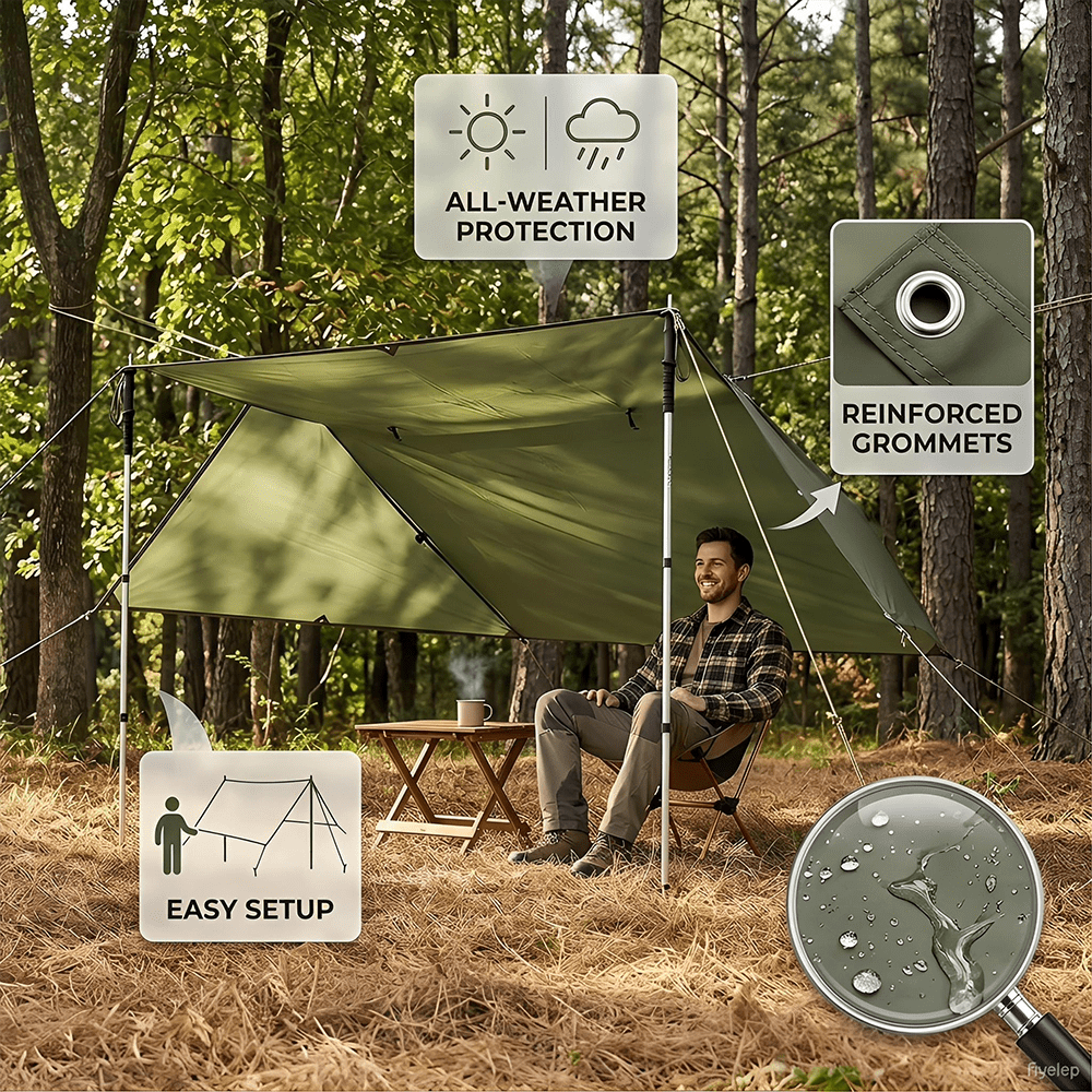 Outdoor Waterproof Tarp, Multi - Outdoor Furniture Sunbrella 리뷰 및 가격