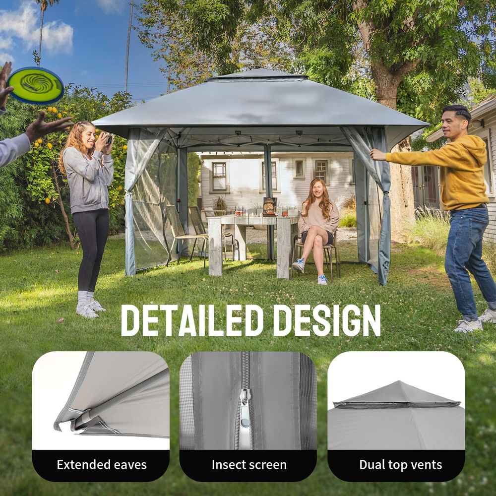 13x13 Pop Up Gazebo, Canopy Te - Outdoor Furniture Gazebo 리뷰 및 가격