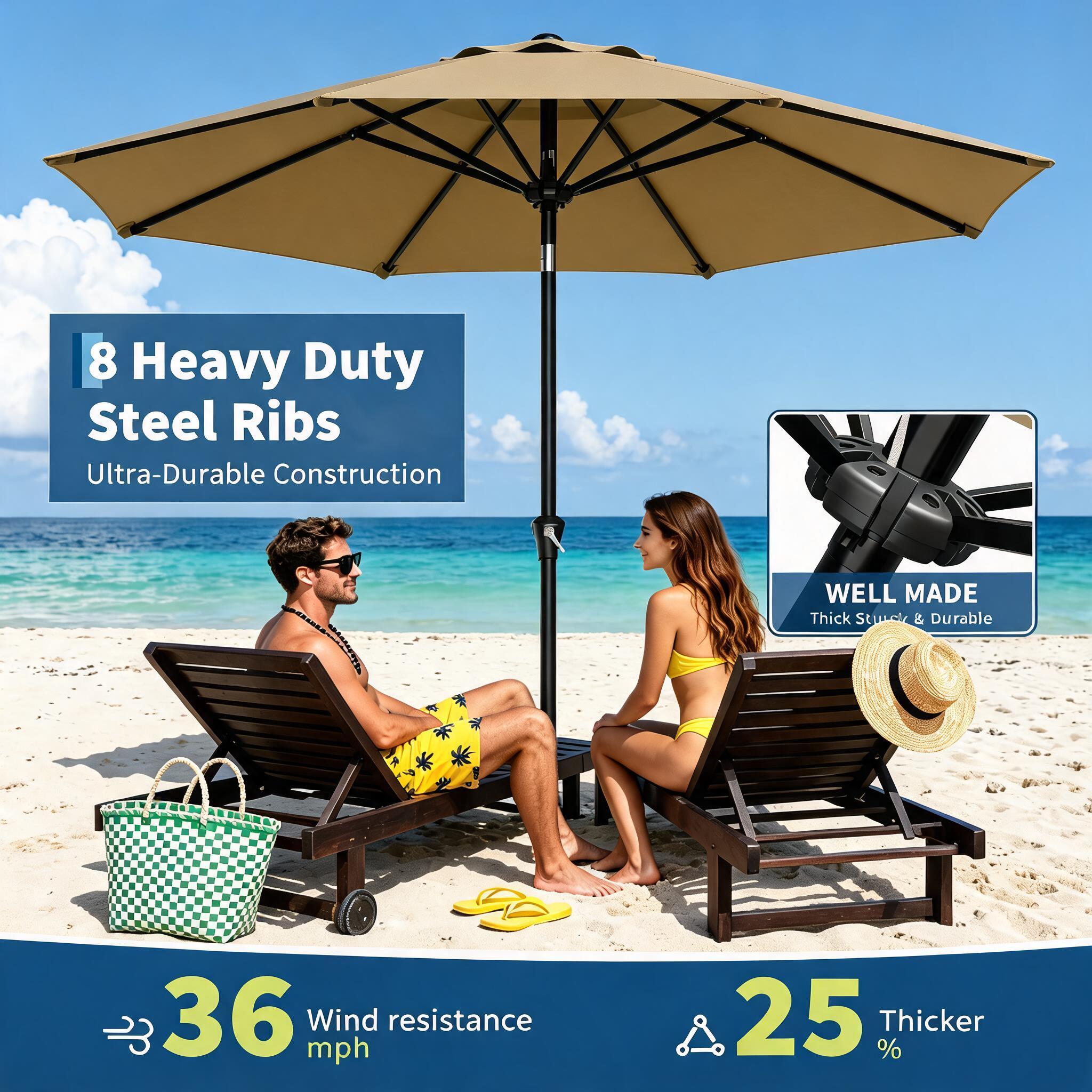 9FT Patio Umbrella - Outdoor T - Outdoor Furniture Sunbrella 리뷰 및 가격