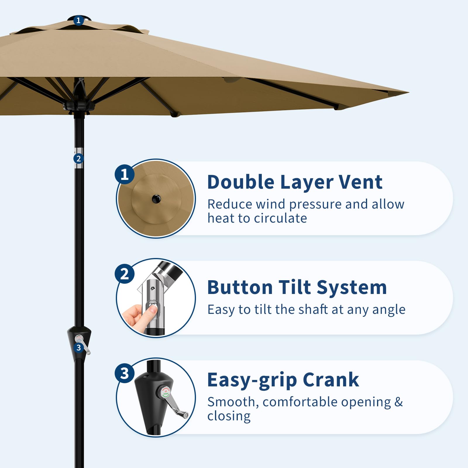 9FT Patio Umbrella - Outdoor T - Outdoor Furniture Sunbrella 리뷰 및 가격