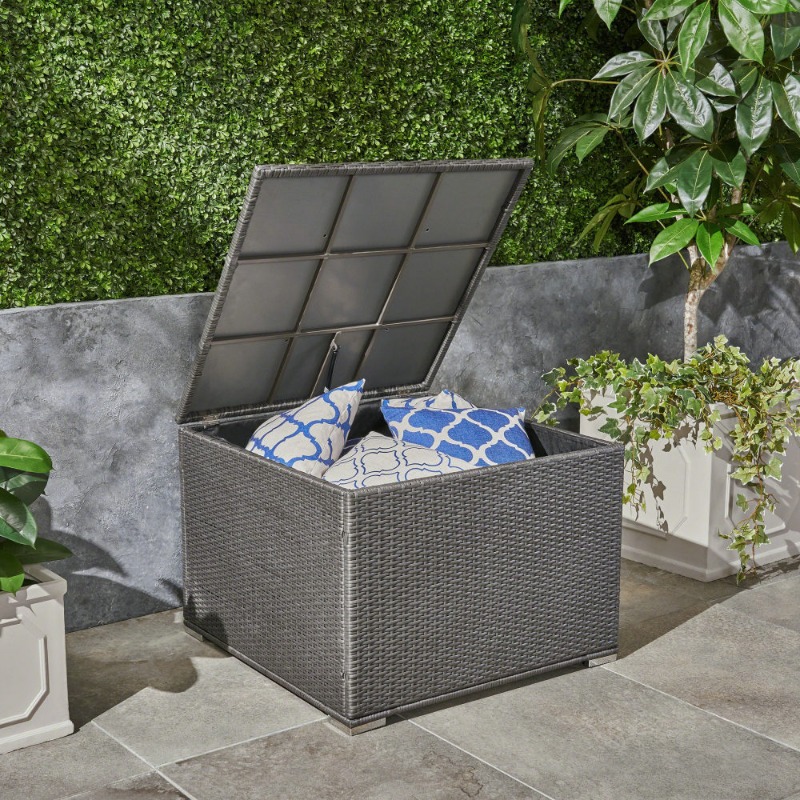 Dark Gray Rattan Outdoor Stora - Outdoor Furniture Rattan 리뷰 및 가격