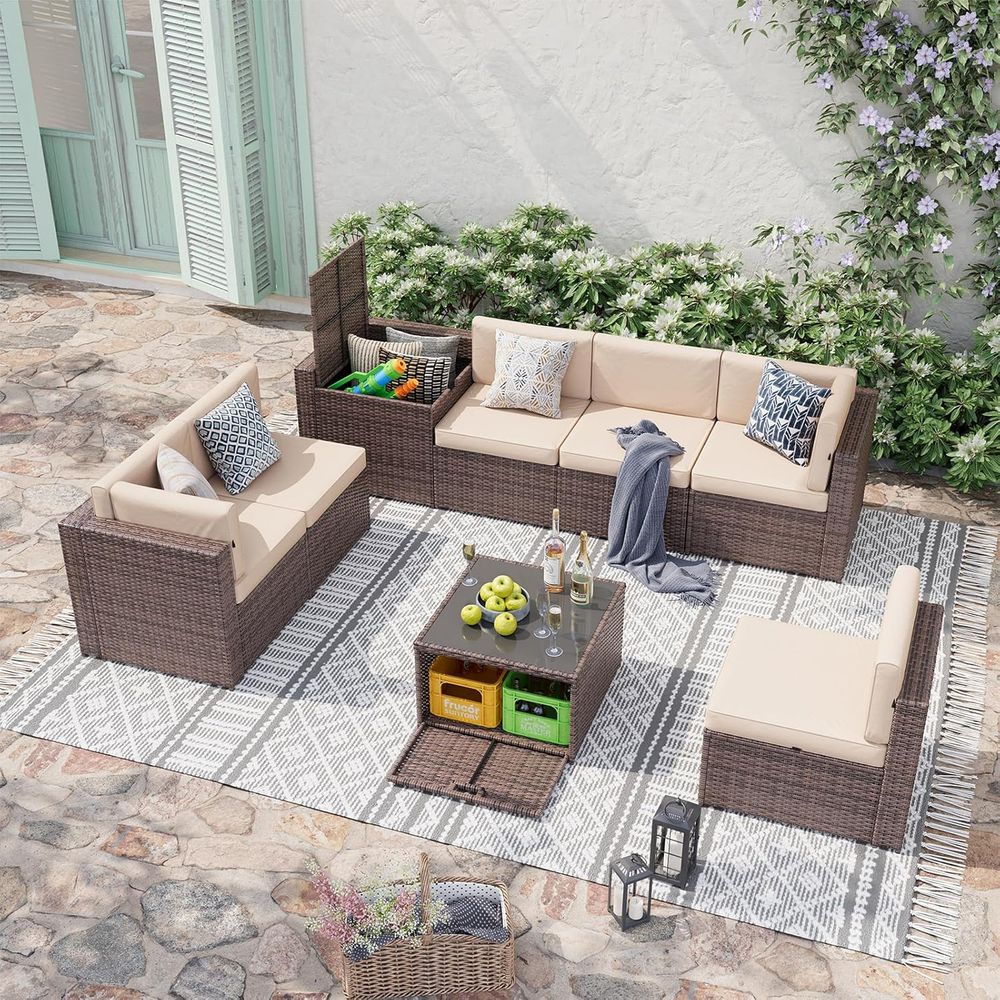 8-Piece Wicker Patio Furniture - Outdoor Furniture Diy 리뷰 및 가격