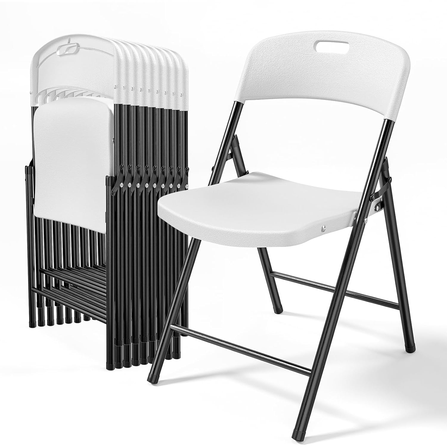 10-Pack White Plastic Folding  - Outdoor Furniture Polywood 리뷰 및 가격