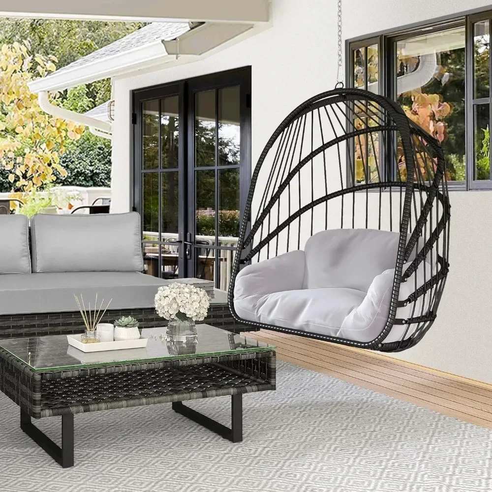 Wicker Swing Egg Chair with Cu - Hanging Egg Chair 리뷰 및 가격