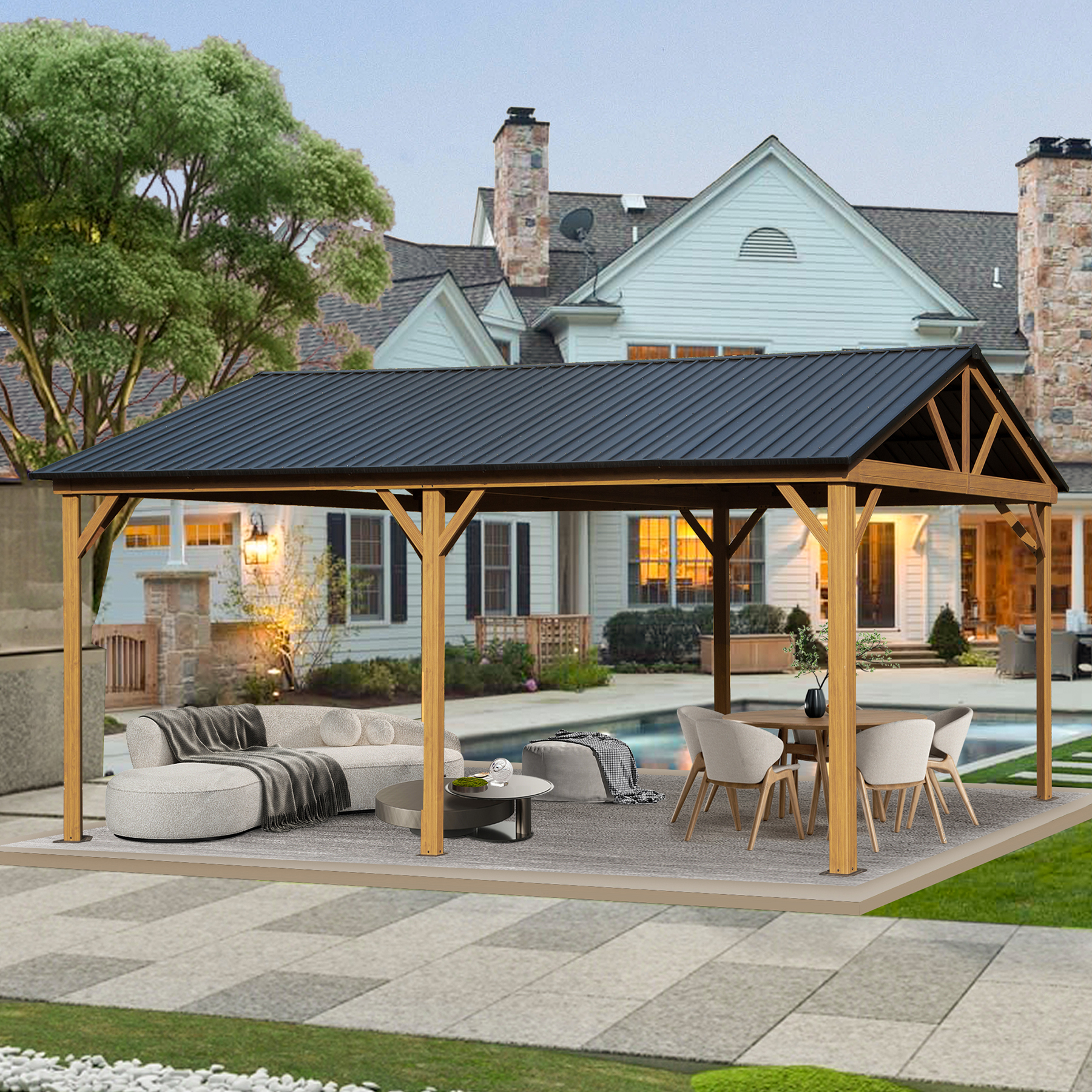 ！@Outdoor Aluminum Frame Gazeb - Outdoor Furniture Gazebo 리뷰 및 가격