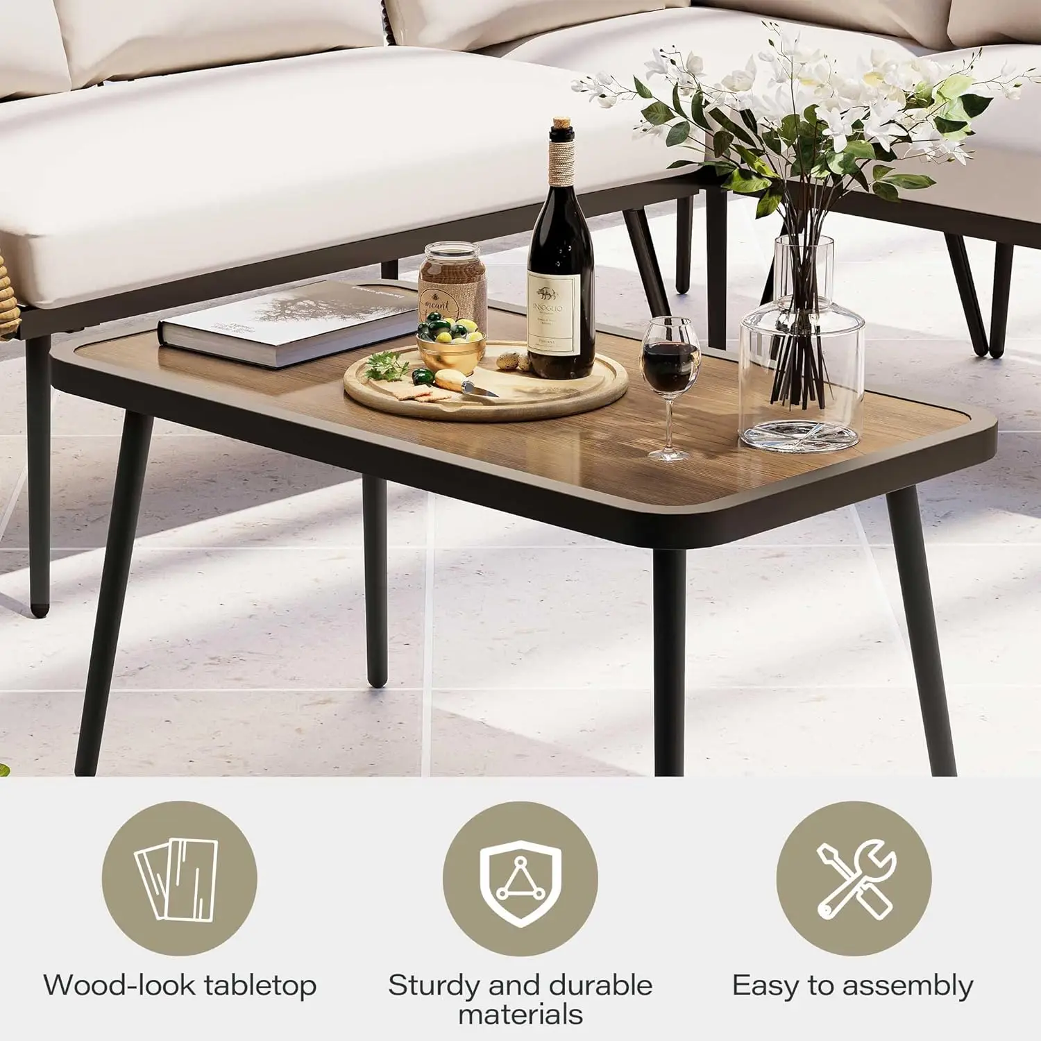 4 Piece Rattan Outdoor Furnitu - Outdoor Furniture Rattan 리뷰 및 가격