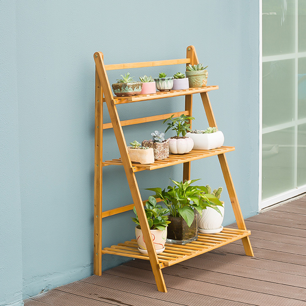 3 TiersBamboo Ladder Plant Sta - Outdoor Furniture Luxury 리뷰 및 가격