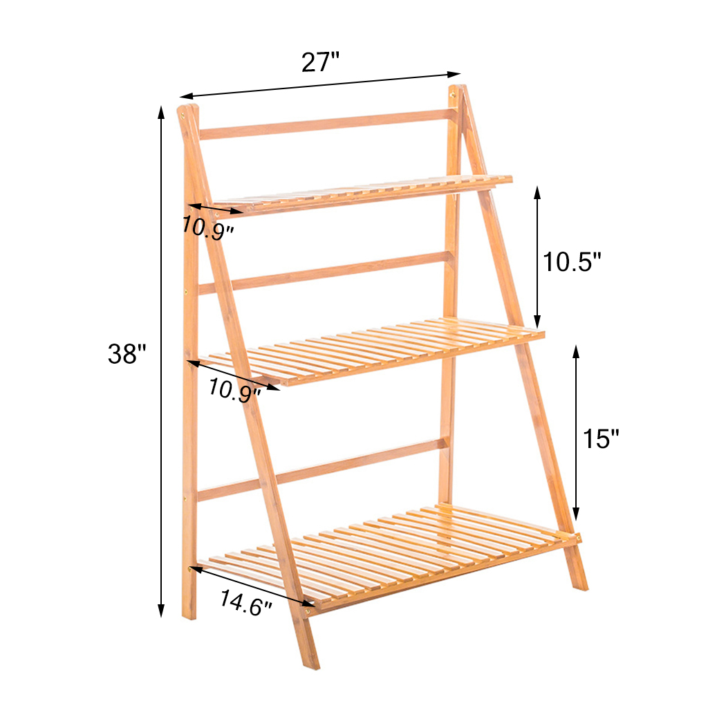 3 TiersBamboo Ladder Plant Sta - Outdoor Furniture Luxury 리뷰 및 가격