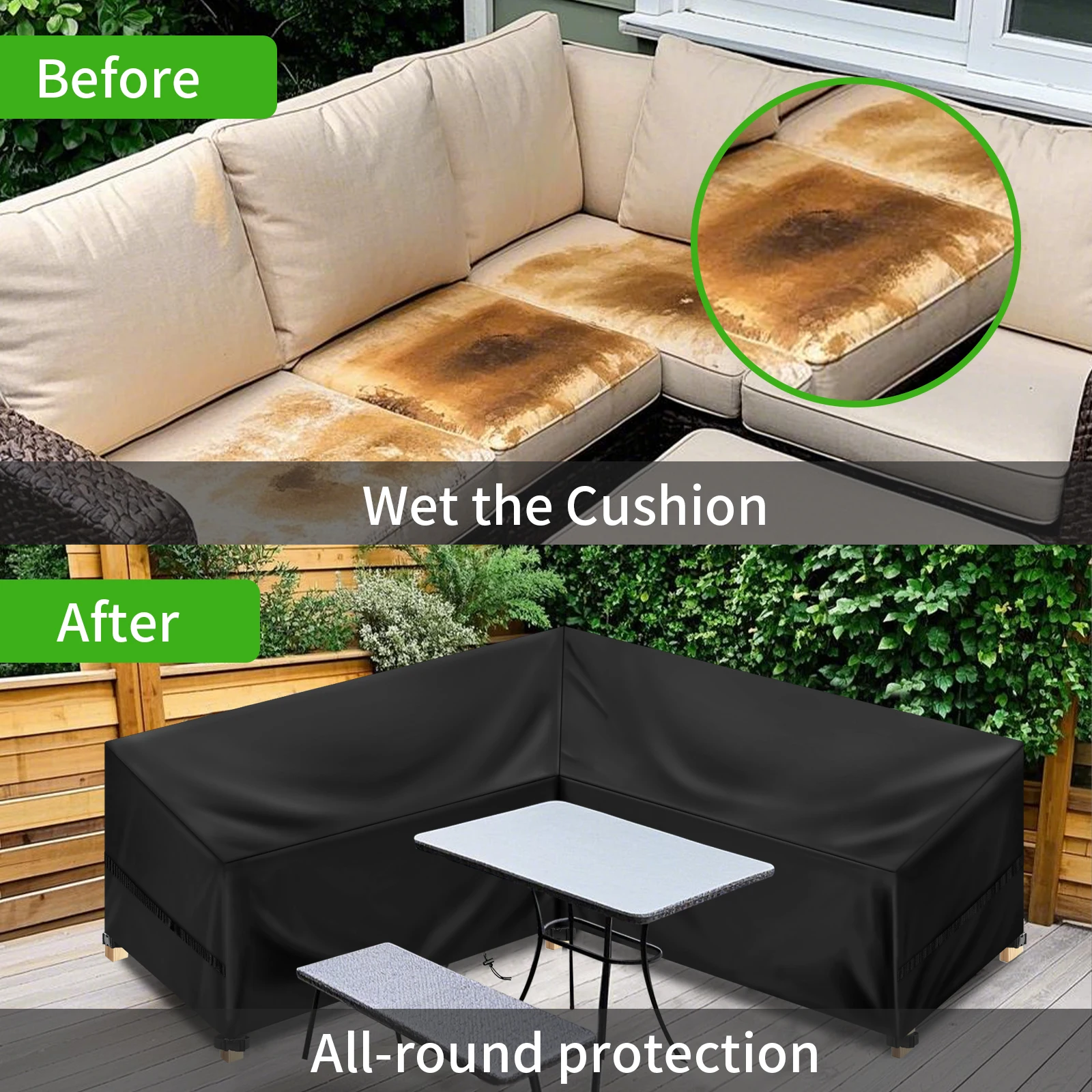 L Shape Furniture Waterproof C - Outdoor Furniture Rattan 리뷰 및 가격