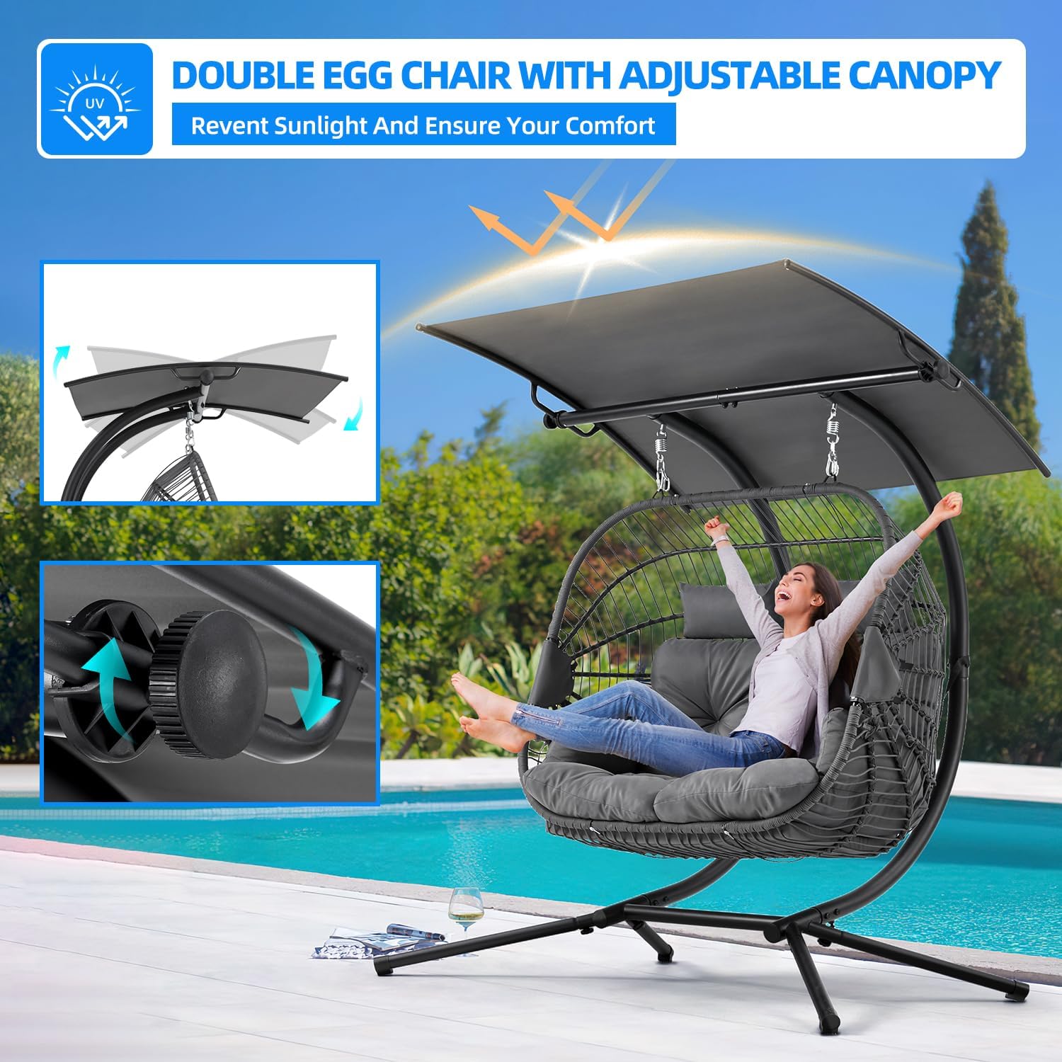 Oversized Double Egg Chair wit - Hanging Egg Chair 리뷰 및 가격
