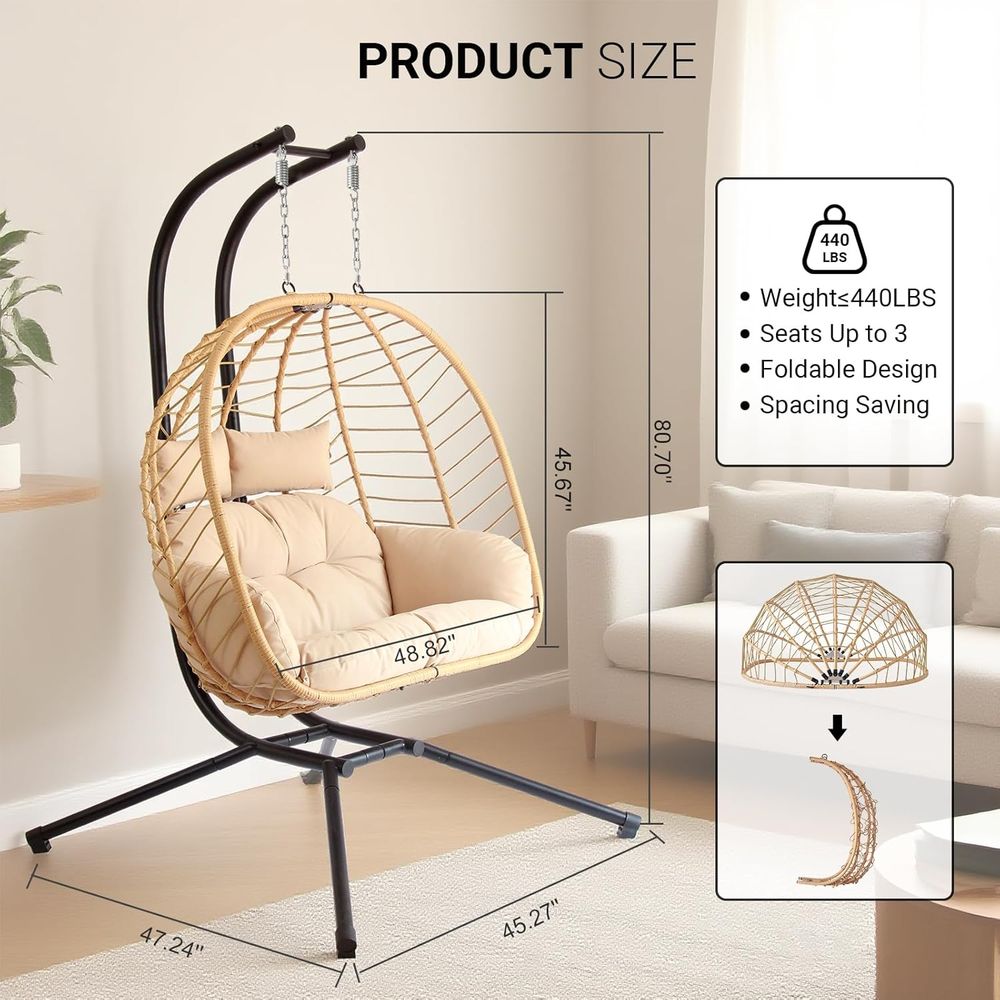 Patio Wicker Hanging Swing Egg - Hanging Egg Chair 리뷰 및 가격