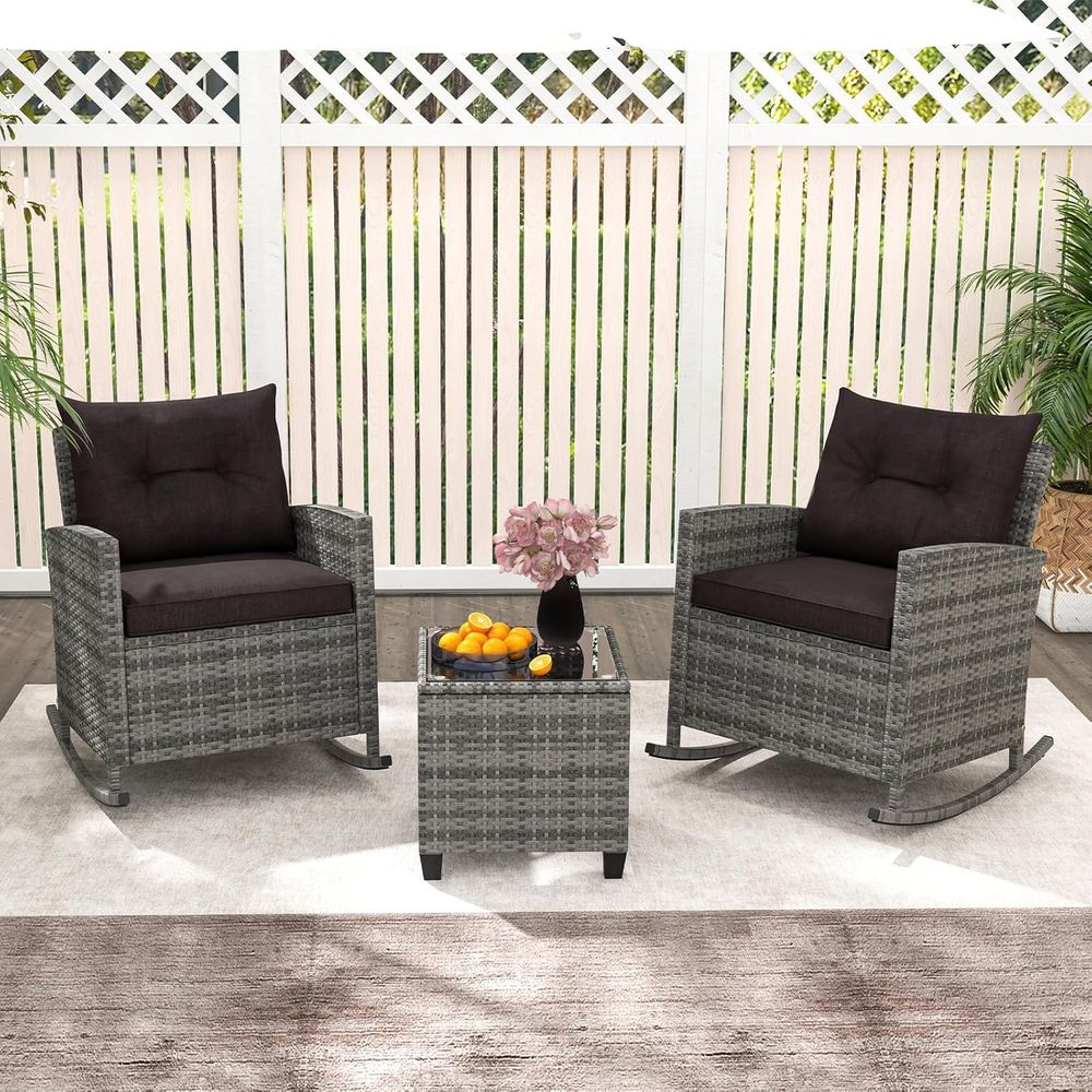 Rattan Wicker Rocking Chair Se - Outdoor Furniture Rattan 리뷰 및 가격