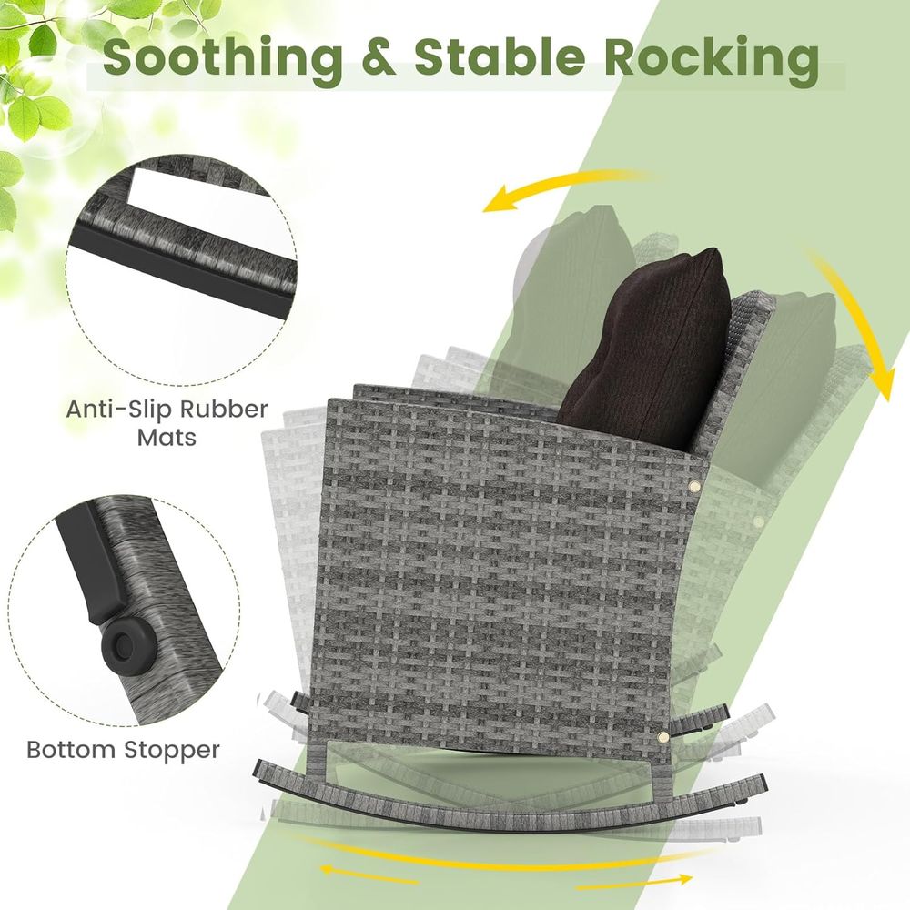 Rattan Wicker Rocking Chair Se - Outdoor Furniture Rattan 리뷰 및 가격